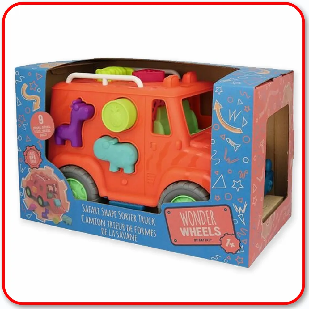 BATTAT - Wonder Wheels Safari Truck Shape Sorter