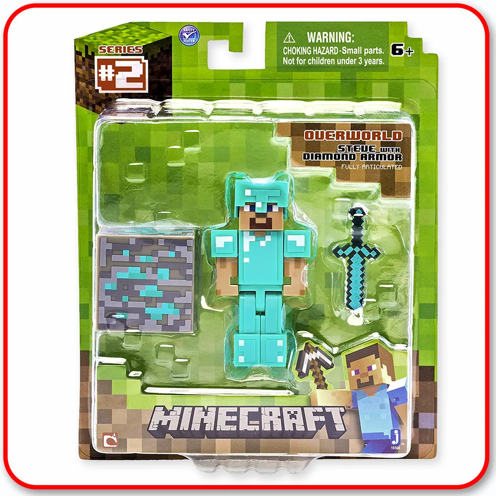 Minecraft - Overworld Steve with Diamond Armor Figure