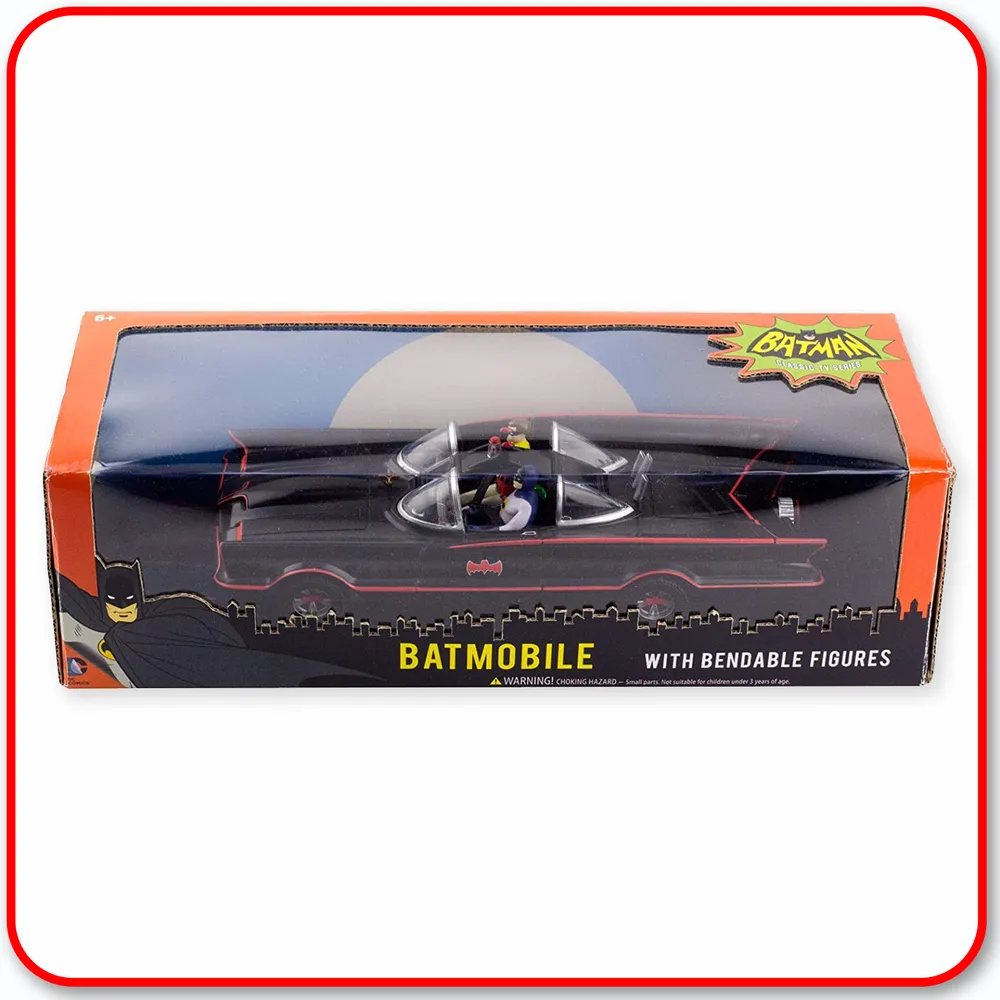 NJ Croce 10" Classic TV Series Batmobile with Bendable Figures