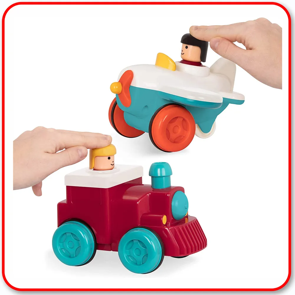 BATTAT - Combo Pump 'N Go Airplane and Train