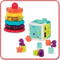 BATTAT - Combo Shape Sorter & Stacking Rings