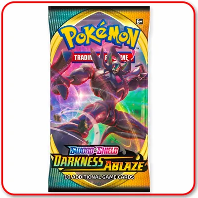 Pokemon CCG - Sword Shield : Darkness Ablaze 10 Card Booster