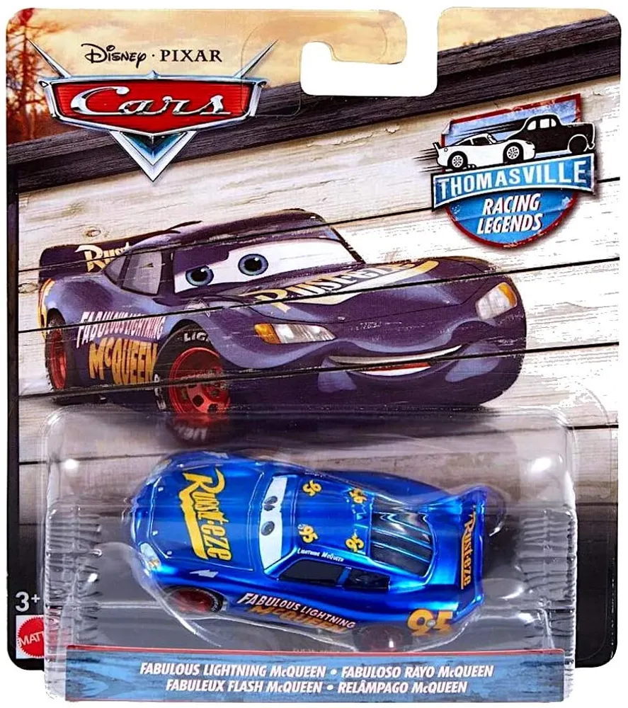 Mattel Disney Cars - Thomasville Racing Legends 1:55 Die Cast Car Fabulous Lightning  McQueen