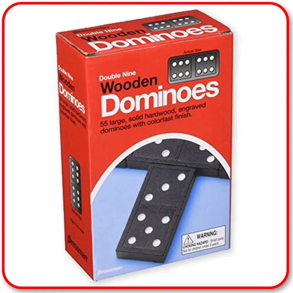 Pressman : Wooden Dominoes - Double 9