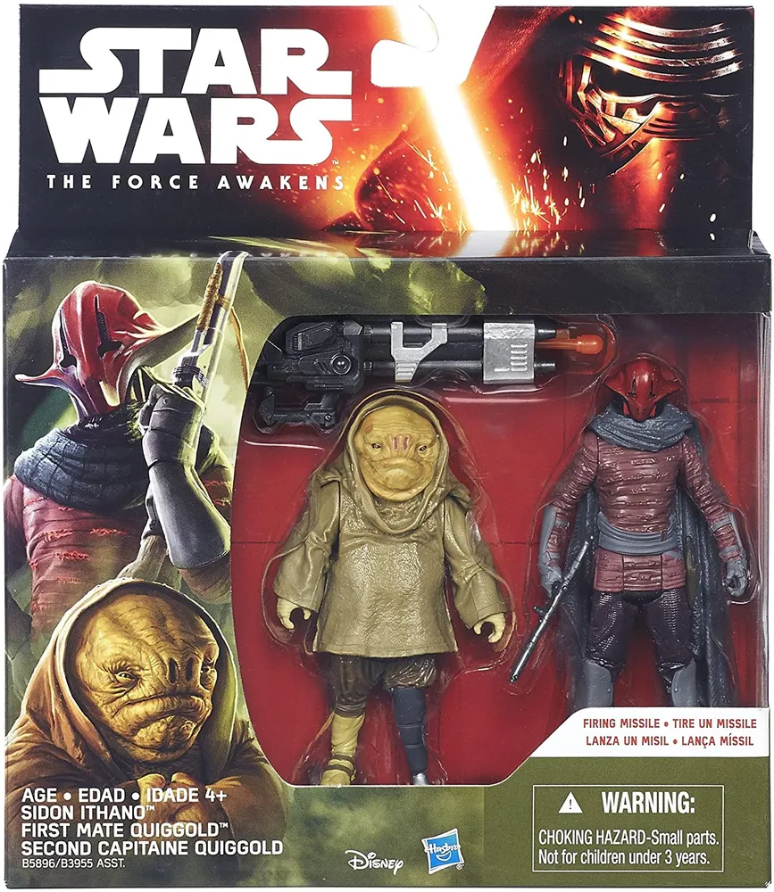 Star Wars: The Force Awakens 3.75 Inch 2 Pack Sidon Ithano and First Mate Quiggold