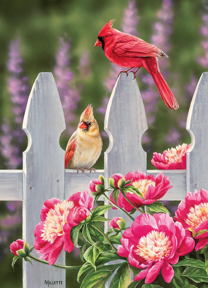 Cardinals and Peonies - Cobble Hill 1000pc Puzzle