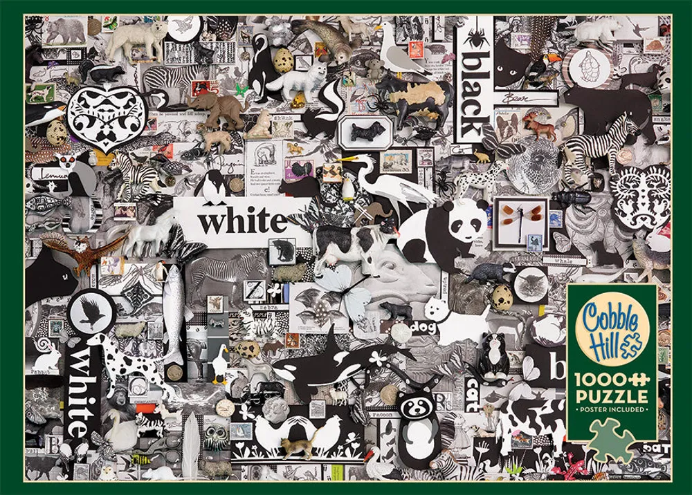 Black and White: Animals - Cobble Hill 1000pc Puzzle