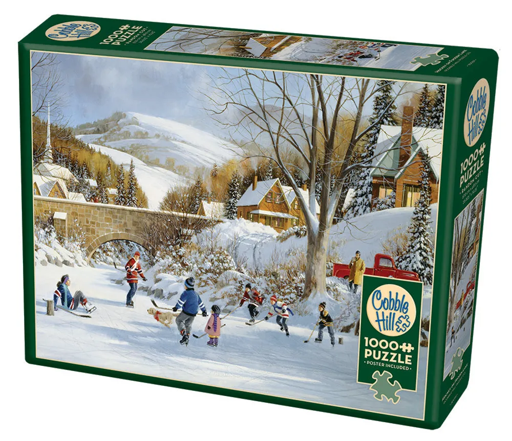 Hockey on Frozen Lake - Cobble Hill 1000pc Puzzle