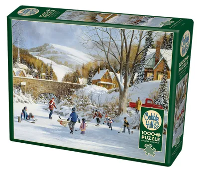 Hockey on Frozen Lake - Cobble Hill 1000pc Puzzle