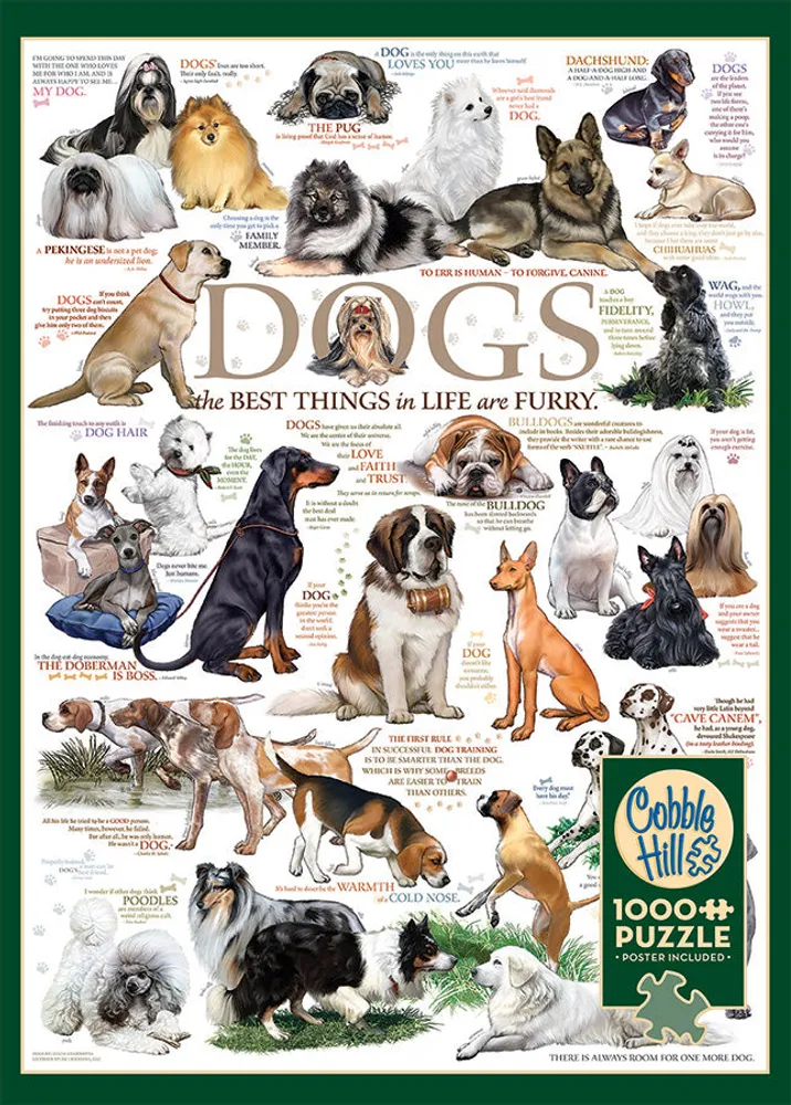 Dog Quotes - Cobble Hill 1000pc Puzzle