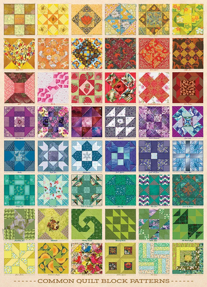 Common Quilt Blocks - Cobble Hill 1000pc Puzzle