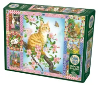 Blossoms and Kittens Quilt - Cobble Hill 1000pcs Puzzle