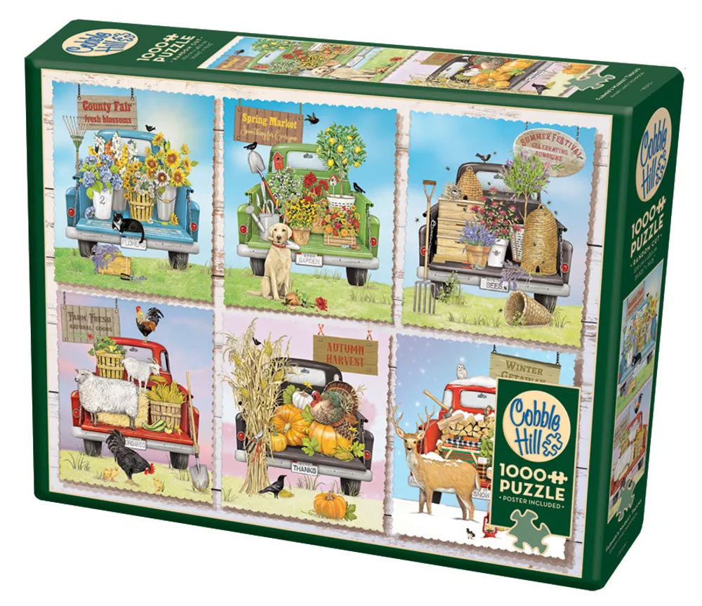 Farmer's Market Trucks - Cobble Hill 1000pc Puzzle