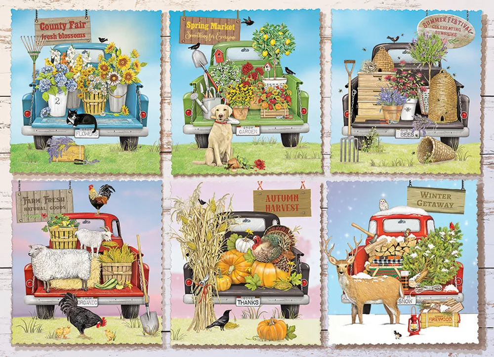 Farmer's Market Trucks - Cobble Hill 1000pc Puzzle