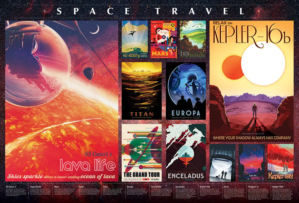 Space Travel Posters - Cobble Hill 2000pc Puzzle