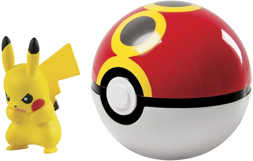 Tomy Pokemon Throw 'N' Pop Duel Pikachu Pokeball & Cubone Repeat Ball  Figure Set