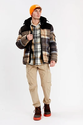 COURCHEVEL | Cashmere-Touch Plaid Printed Jacket