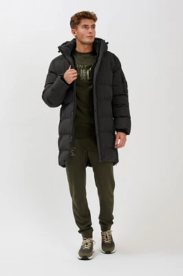 LEVI | Quilted puffer long jacket