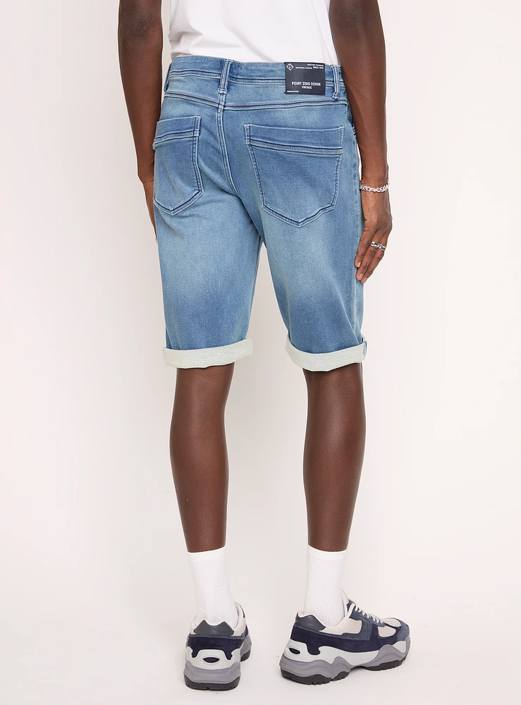 TOKI | Hybrid Sweat Denim Capri Shorts