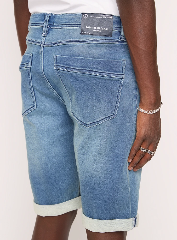 TOKI | Hybrid Sweat Denim Capri Shorts