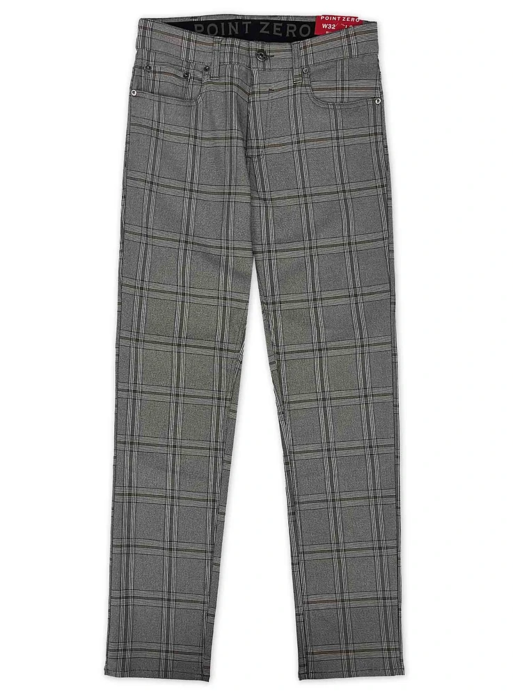 FRANK| Straight leg print Super Flex 5 pocket pants