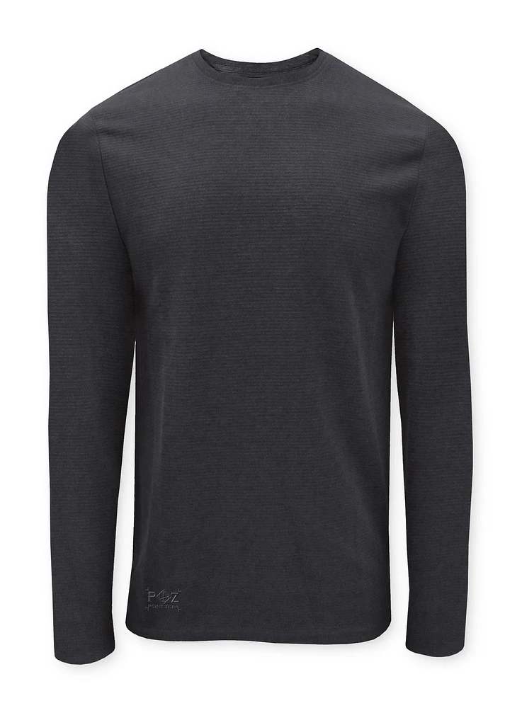 REN|Slub ottoman long-sleeve crewneck Shirt