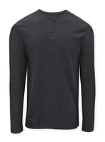 KARL|Slub ottoman 3 button long-sleeve Top