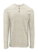 KARL|Slub ottoman 3 button long-sleeve Top