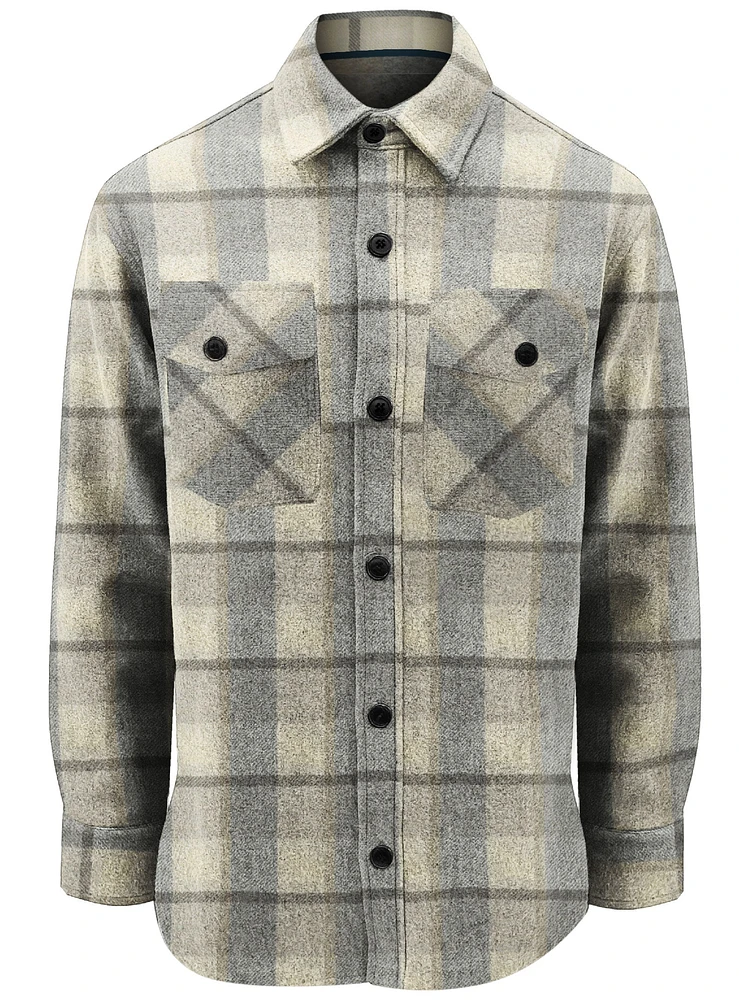 WILSON|Long-Sleeve Checkered Shirt with buttons