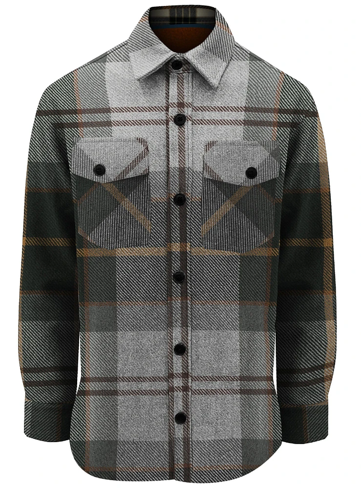 VICTOR|Checkered collar long-sleeve Shirt