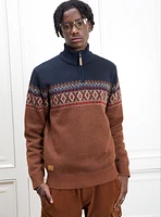 KEV|High collar textured Sweater