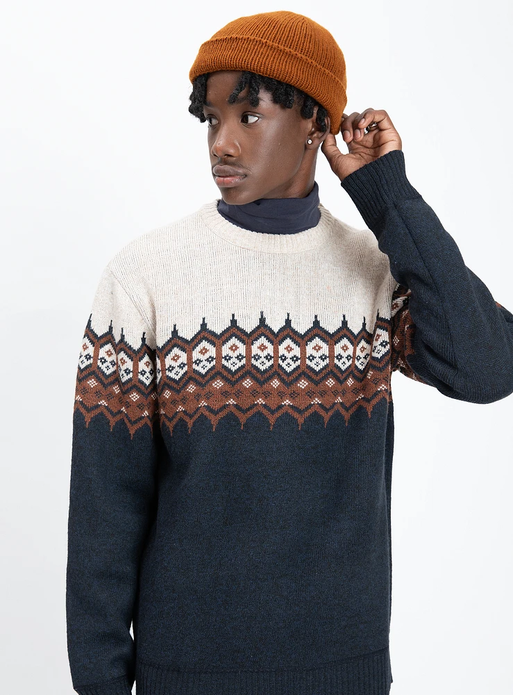 FREDIE|Long-sleeve print Sweater