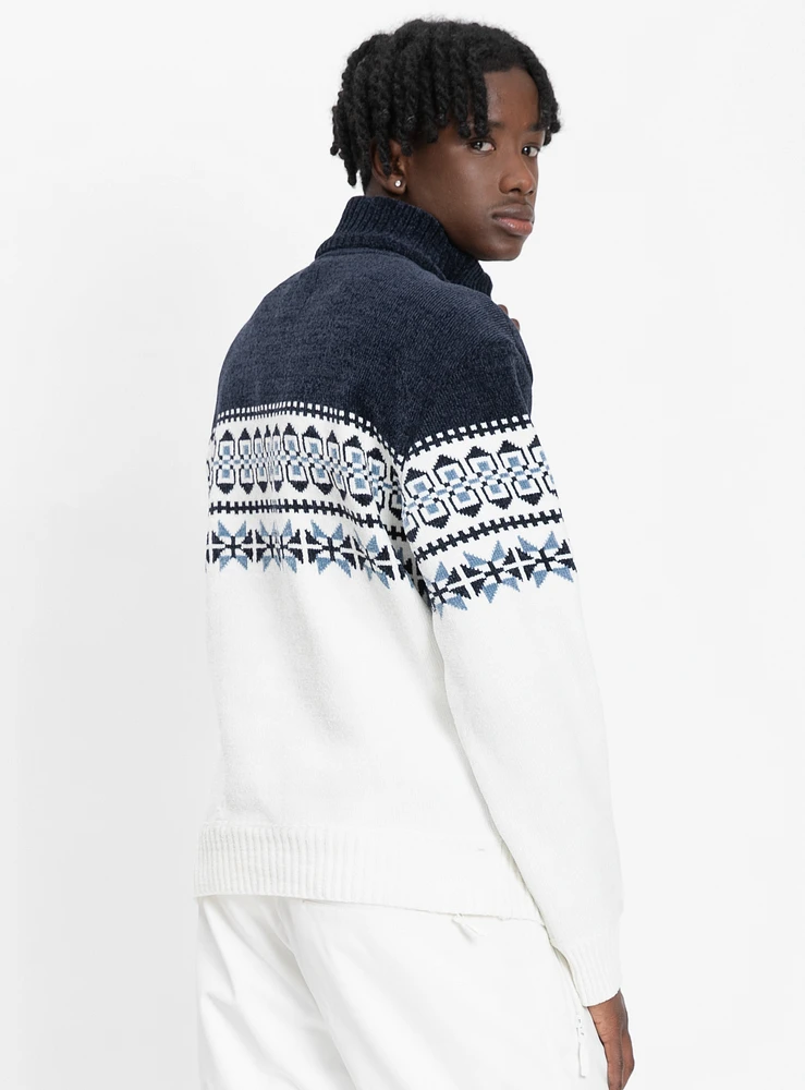 PIPER | Mock zip chenil sweater