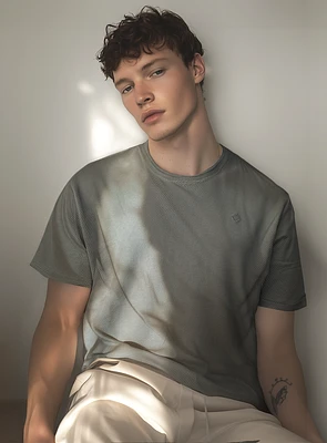 WESTIN | Bubble Jacquard Crewneck T-Shirt