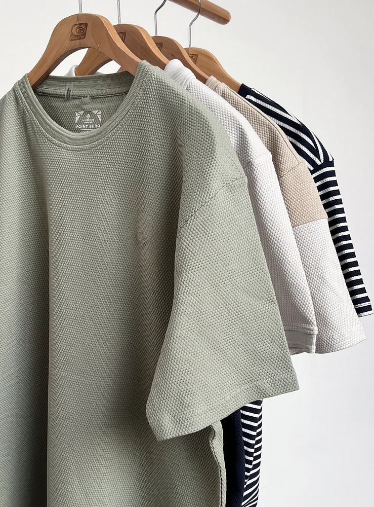 WESTIN | Bubble Jacquard Crewneck T-Shirt