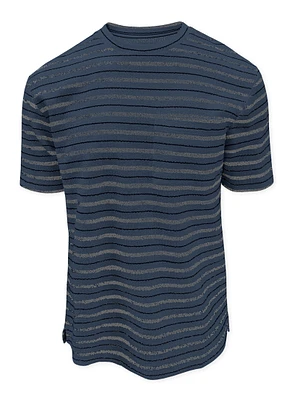 ANDIE | Striped Textured Knit T-Shirt