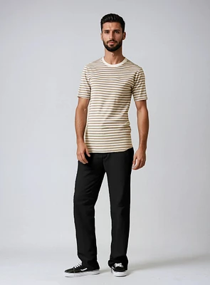 MICAL | Semi Fit Striped Crewneck T-Shirt