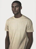 MICAL | Semi Fit Striped Crewneck T-Shirt