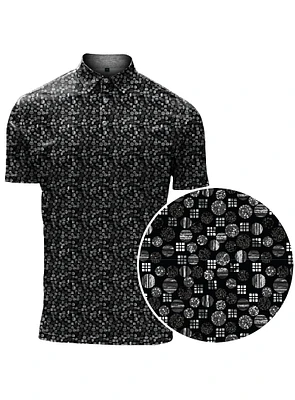 VICK | Dot And Square Printed Polo