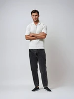NILO | Textured Cotton Blend Knit Polo