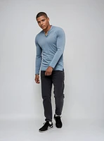REID | Henley Cotton Blend Long-Sleeve Sweater