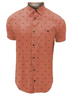 JASON| Linen Cotton Print Short-Sleeve Shirt