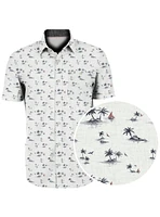JACK | Palms And Sail Print Linen Shirt