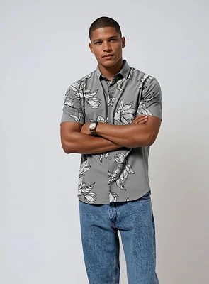 ROBINS | Linen Flower Print Shirt