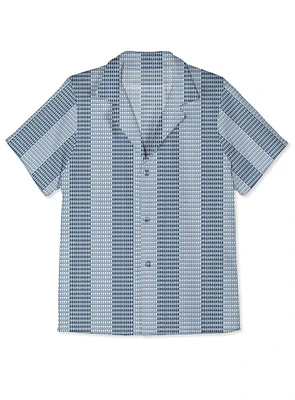 MILO | Geometric Stripes Print Stretch Shirt