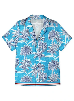 JUNO | Quick Dry Palm Printed Stretch Shirt
