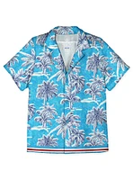 JUNO | Quick Dry Palm Printed Stretch Shirt