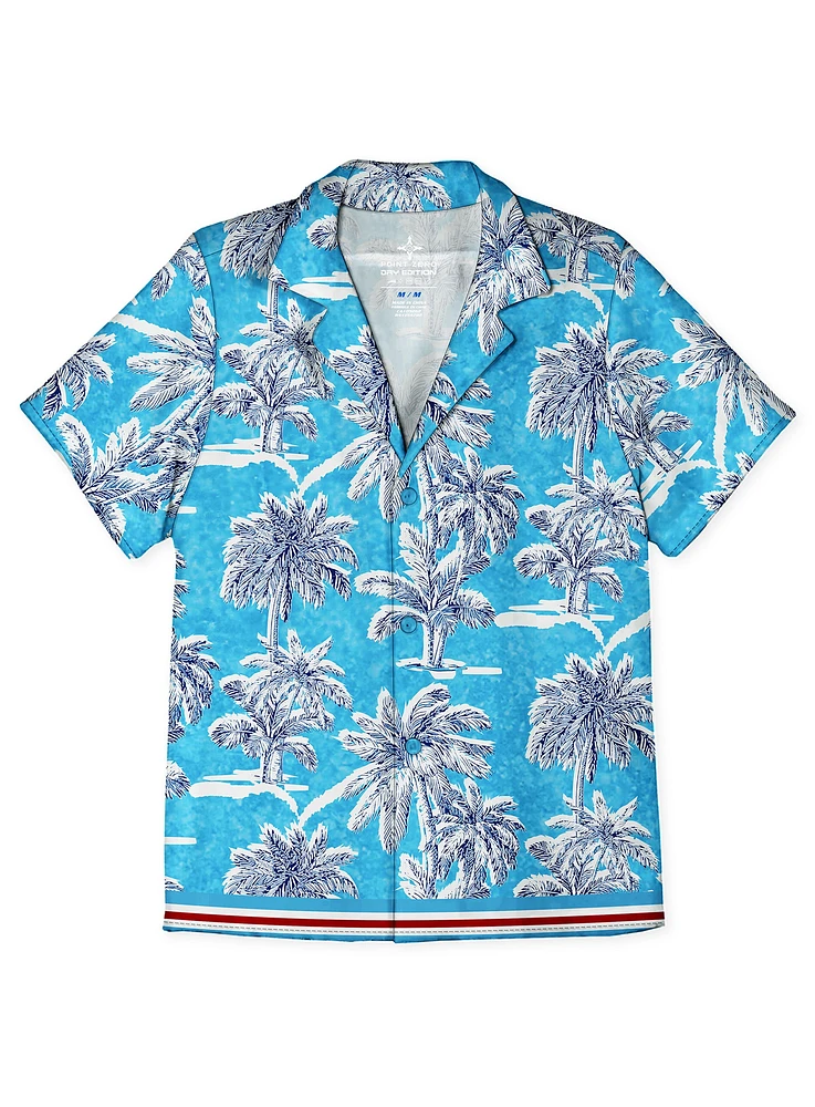 JUNO | Quick Dry Palm Printed Stretch Shirt
