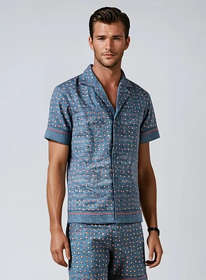 EZIO | Cabana Printed Stretch Shirt
