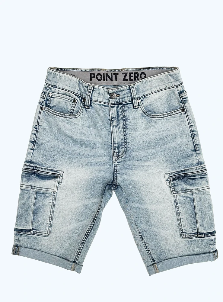 RUSSELL | 12 inch Denim Cargo Bermuda With Pockets